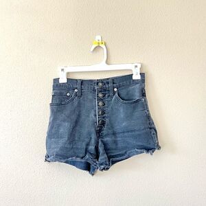 Madewell High Rise Raw Hem Shorts